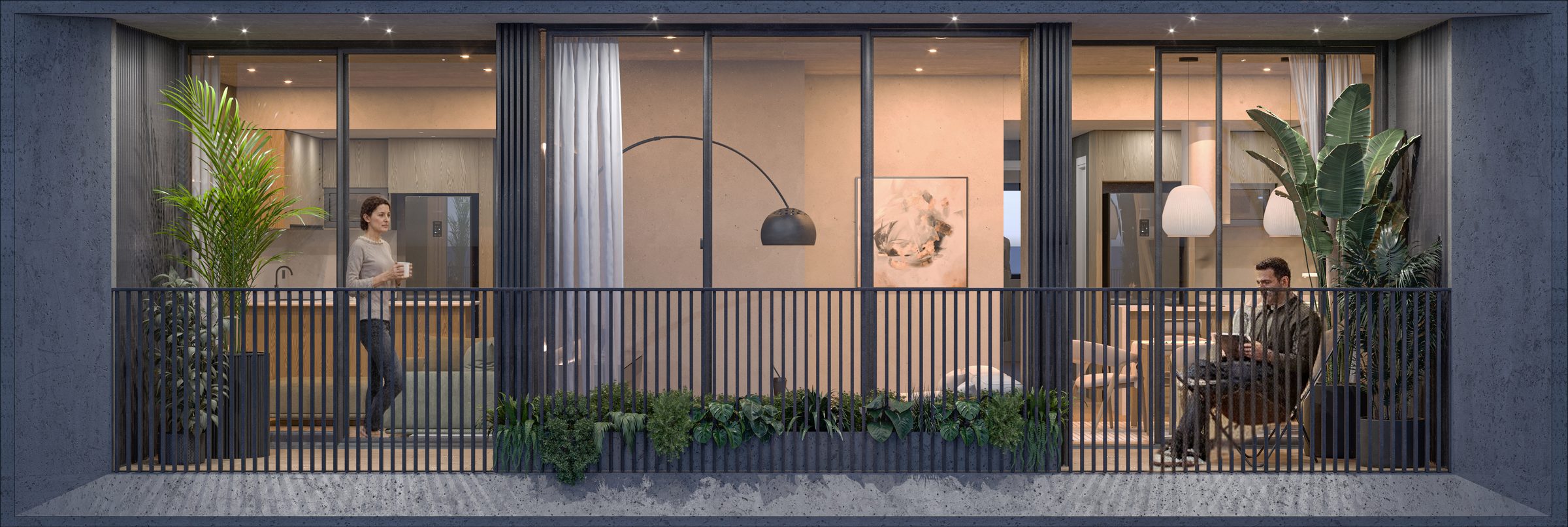 Balcones del edificio M18
